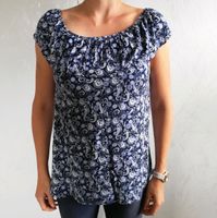 Street One Carmenshirt in blau/ lila mit Muster Niedersachsen - Lehrte Vorschau