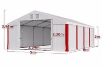 Lagerhalle 5x8m 2m Marktstand weiß o.grau Lagerzelt NEU Zelt Sachsen - Görlitz Vorschau