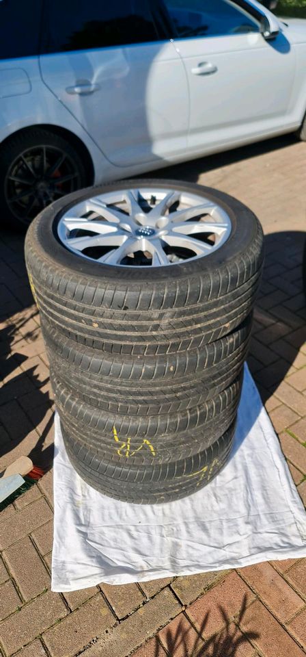 Original Audi A4 B9 10-Speichen 17 Zoll Felgen mit Sommerreifen in Klingenberg am Main