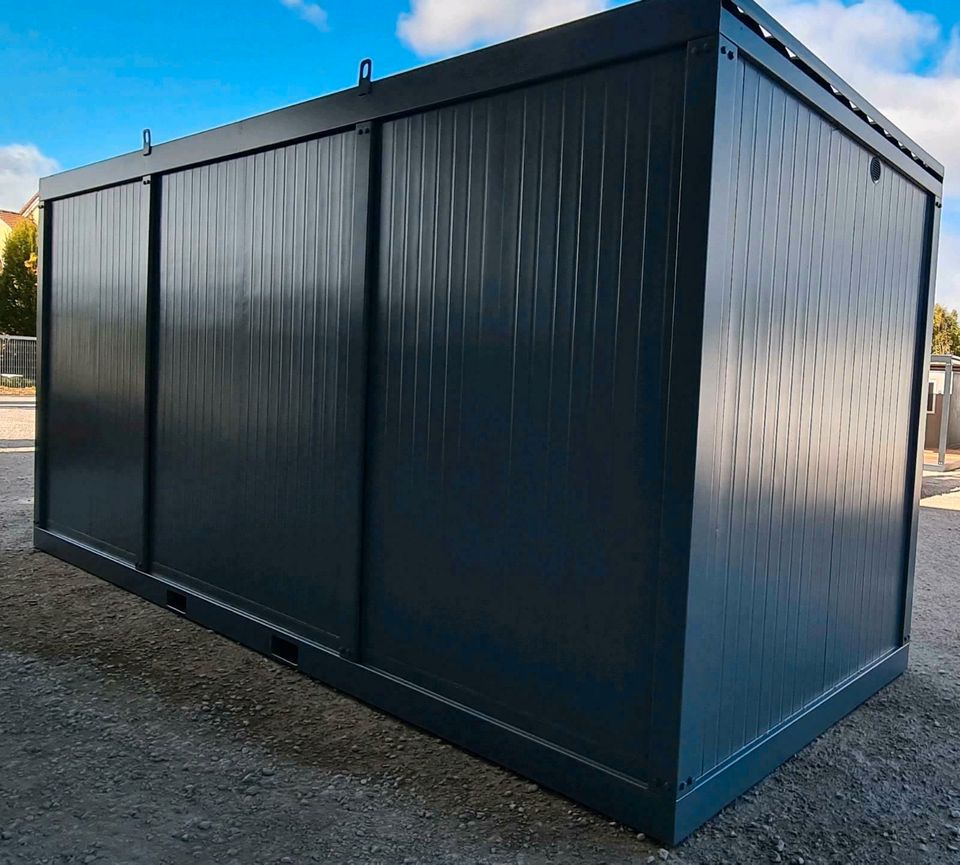 ❗❗ SONDERANGEBOT - NUR FÜR KURZE ZEIT ❗❗ Lagercontainer (vollisoliert) - 6,00 x 2,40 x 2,70 Meter - Containerlager Materialcontainer Depot Aufbewahrung Einlagerung Garage Mobiler Lagerplatz Lagerbox in Brunnen