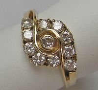 Vintage ♦️ Brillant Ring 585 14kt Gold Diamant Brillanten ♦️ 7675 Bayern - Lichtenberg (Oberfranken) Vorschau