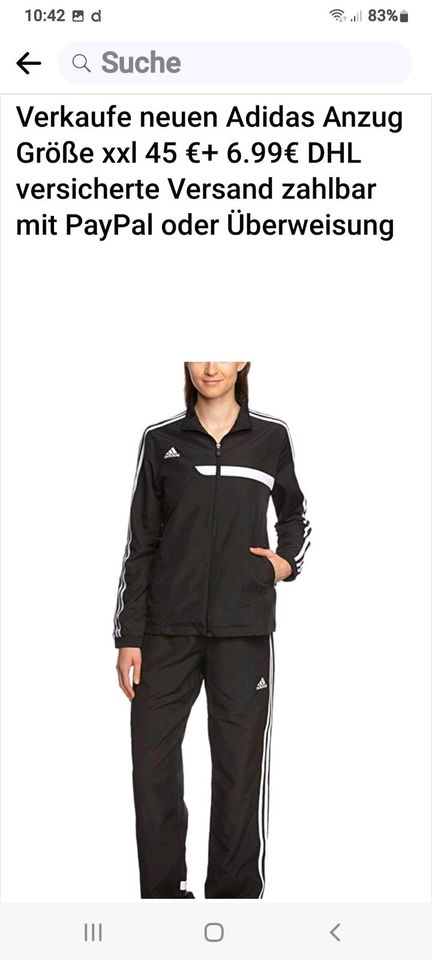 Adidas Fitness Anzug xxl in Nordrhein Westfalen Dormagen eBay