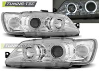 Tuning-Tec LED Angel Eyes Scheinwerfer für Peugeot 306 93-97 chro Nordrhein-Westfalen - Viersen Vorschau