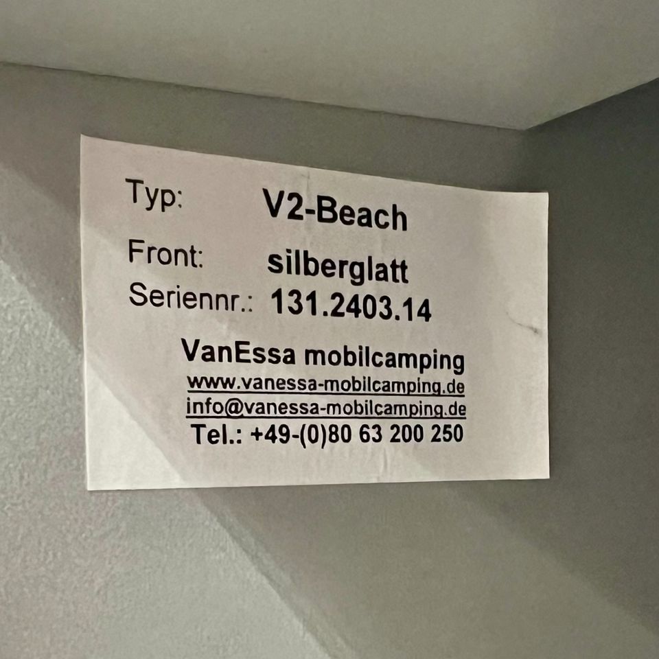 VanEssa Camping Modul Küche + Matratze V2 Beach silber glatt in Mönchengladbach