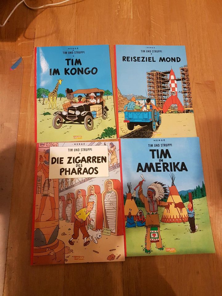 4 Tim und Struppi Carlsen Comics in Hirschberg a.d. Bergstr.