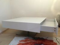 Couchtisch weiß 90x90x40cm Glasplatte & Staufach Dresden - Cotta Vorschau