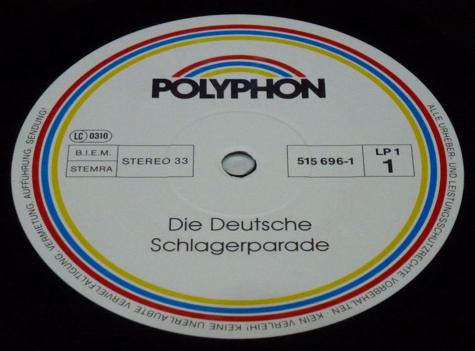 Die deutsche Schlagerparade Polyphon 2xLP Platte Schallplatte in Berlin