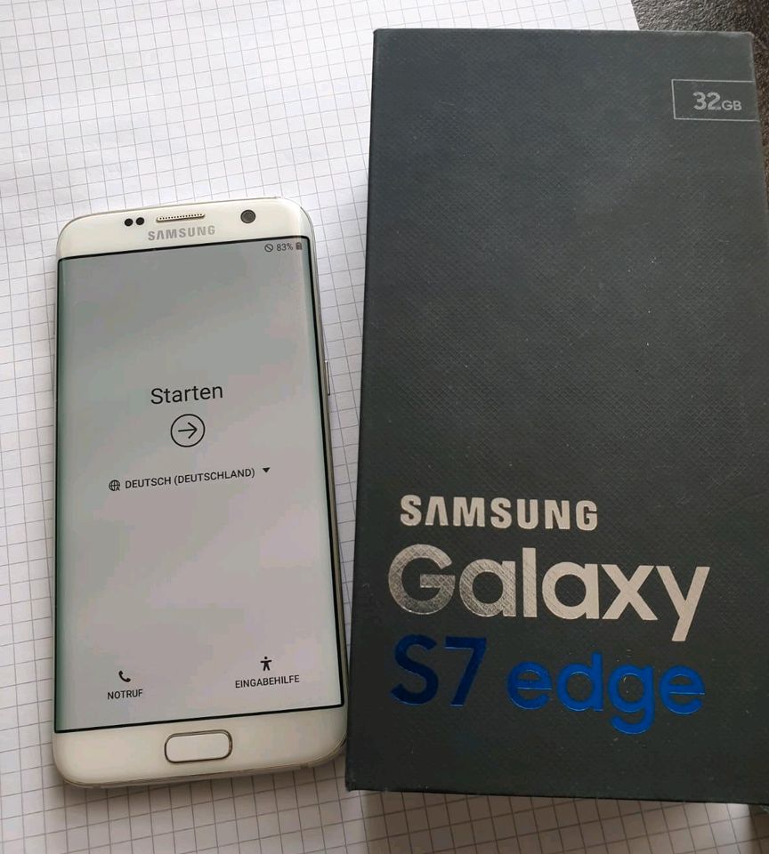 Samsung Galaxy S7 edge white weiss - guter Zustand in Gefrees