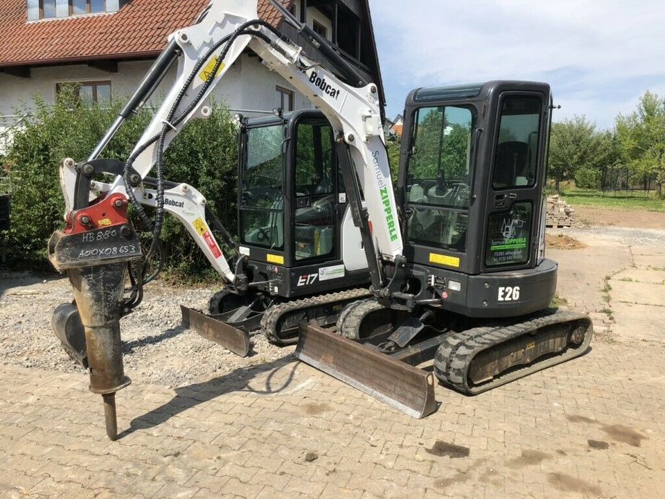 Minibagger Bagger Baumaschinen Vermietung Verleih in Althengstett