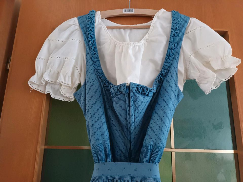 Edith Moden Dirndl blau mit Bluse, Größe 42 in Kaiserslautern