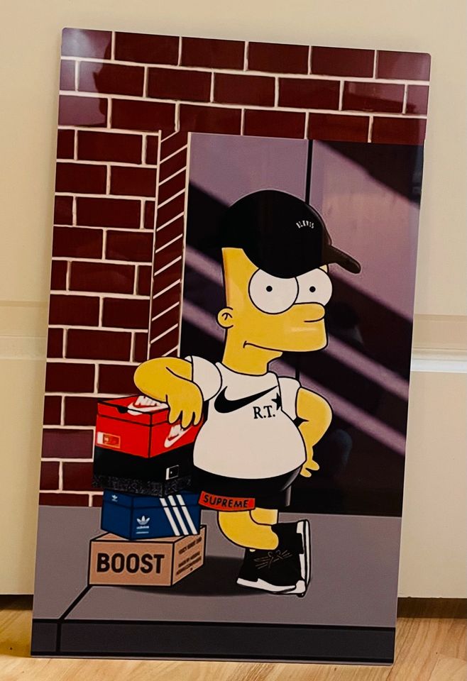 Wandbild Bart Simpson ca. 45x27 cm Alu von Redbubble in Ammersbek