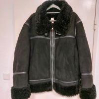 Schwarze Jacke Wildlederoptik mit Teddyfell von H&M Berlin - Tempelhof Vorschau