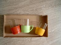 SET: 3 Teegläser DDR Kult Vintage gelb/rot/grün Plasteeinsatz Sachsen - Stauchitz Vorschau