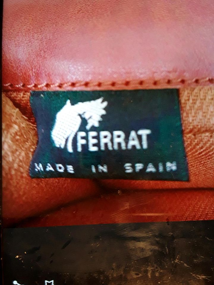 Karten-Tasche Leder-Tasche FERRAT Spain Handtasche in Steinfurt