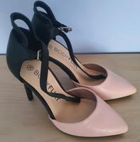 Riemchen Stilettos Rosa Schwarz 36/37 Schleswig-Holstein - Kappeln Vorschau