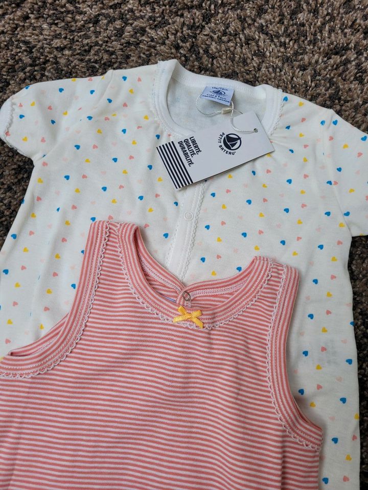 NEU Petit Bateau Gr. 74 & 80 Strampler Body Pyjama Mädchen Junge in Wetschen