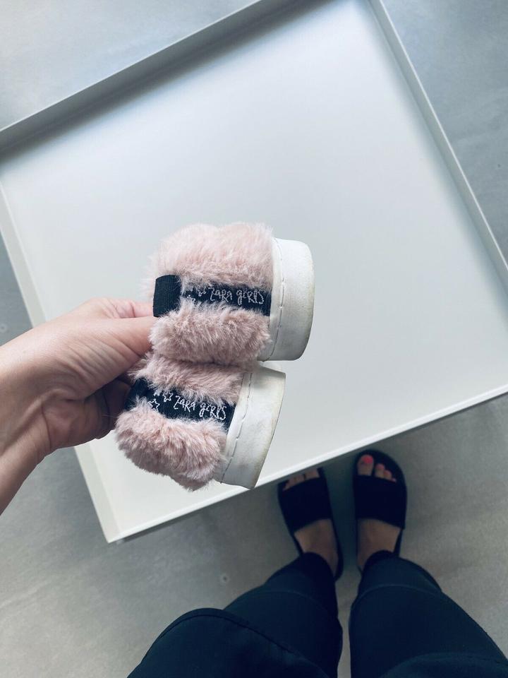 ZARA Plüsch Teddy Slipper Slip-On Sneaker rosa/rose Gr. 30 in Kemmern