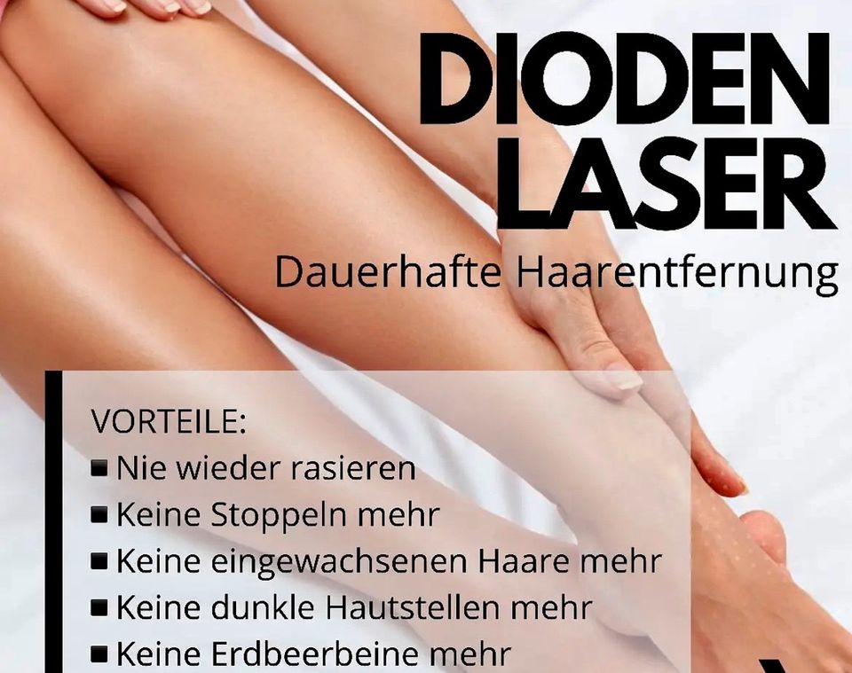 Dauerhafte Haarentfernung  Diodenlaser -gratis Probebehandlung in Hannover