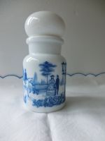 Apothekerglas, weiß, Milchglas m. Luftblasendeckel, blaue Malerei Rheinland-Pfalz - Mainz Vorschau