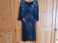 OLSEN_elegantes 3/4 Arm Kleid _dunkelblau+Muster_Gr. XL_TOP Niedersachsen - Wolfsburg Vorschau