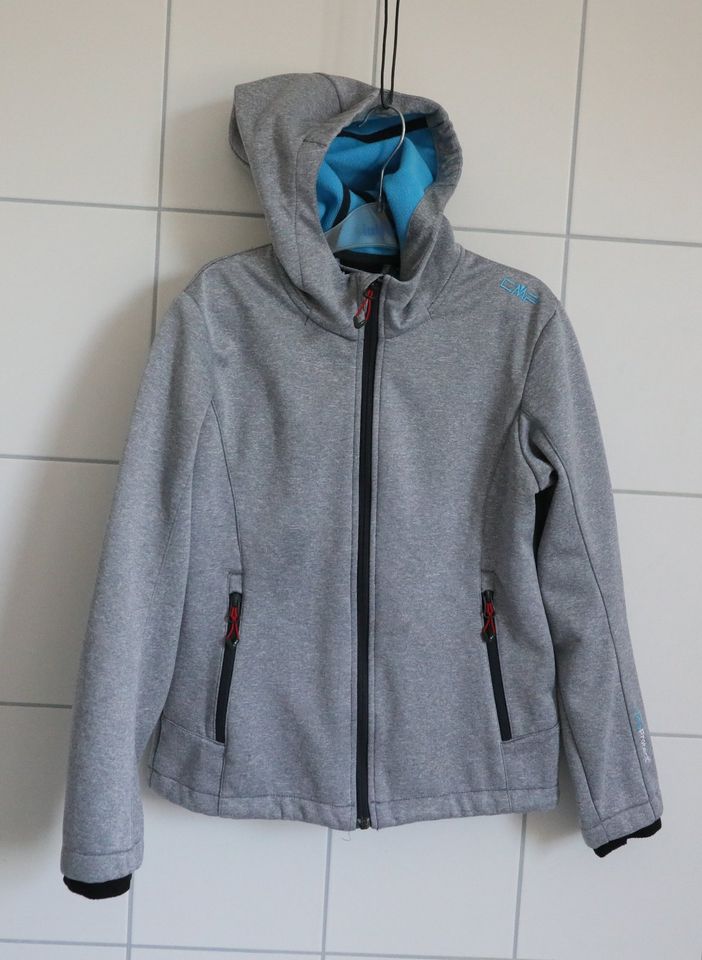 CMP Softshelljacke silber-grau Gr. 146 162 mit hellblauem Fleece in Potsdam