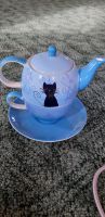 Teekännchen Katze, blau mit Tasse und Teller Brandenburg - Putlitz Vorschau