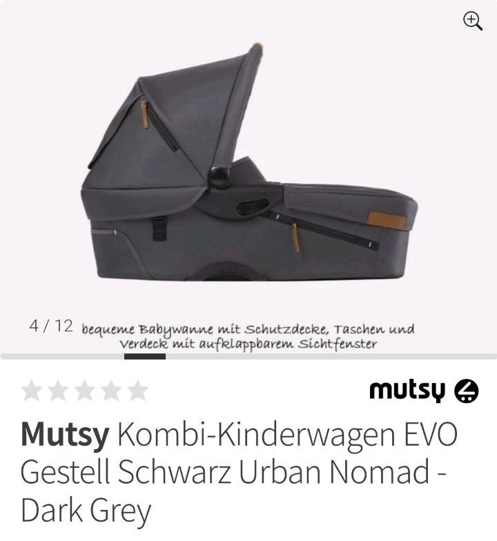 Kinderwagen Mutsy Evo Dark Grey in Blankenfelde-Mahlow