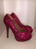 Kayla Peep Toe High Heels 39 pink Glitzer Baden-Württemberg - Neukirch Vorschau