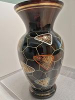 Sehr schöne schwarze Vase DDR Gold verziert Berlin - Hohenschönhausen Vorschau