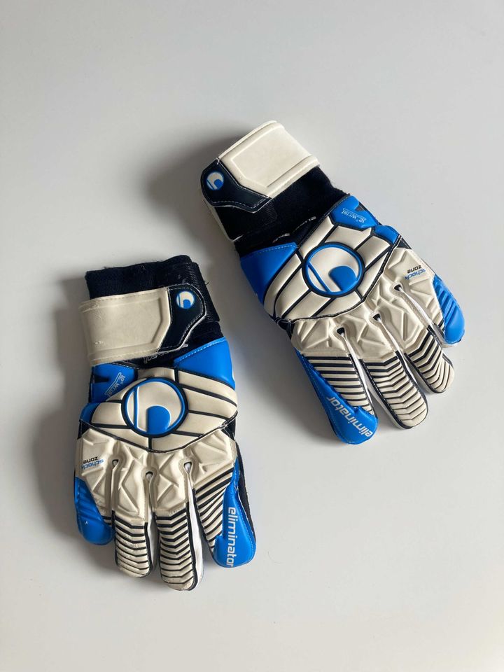 Uhlsport Torwarthandschuhe blau weiß weiss Handschuhe Torwart in Hamburg