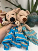 Schmusetücher Schnuffeltuch Bär und Hund gehäkelt handmade Nordrhein-Westfalen - Neuss Vorschau