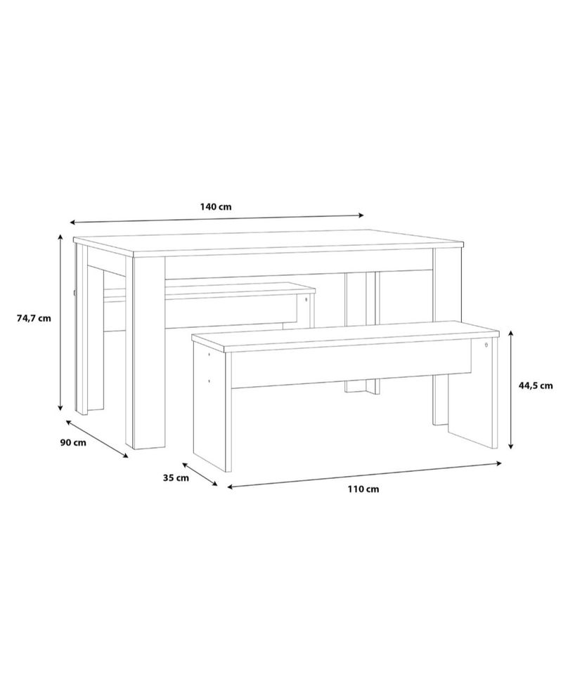 Tisch mit 2 Bänken in Frankfurt am Main