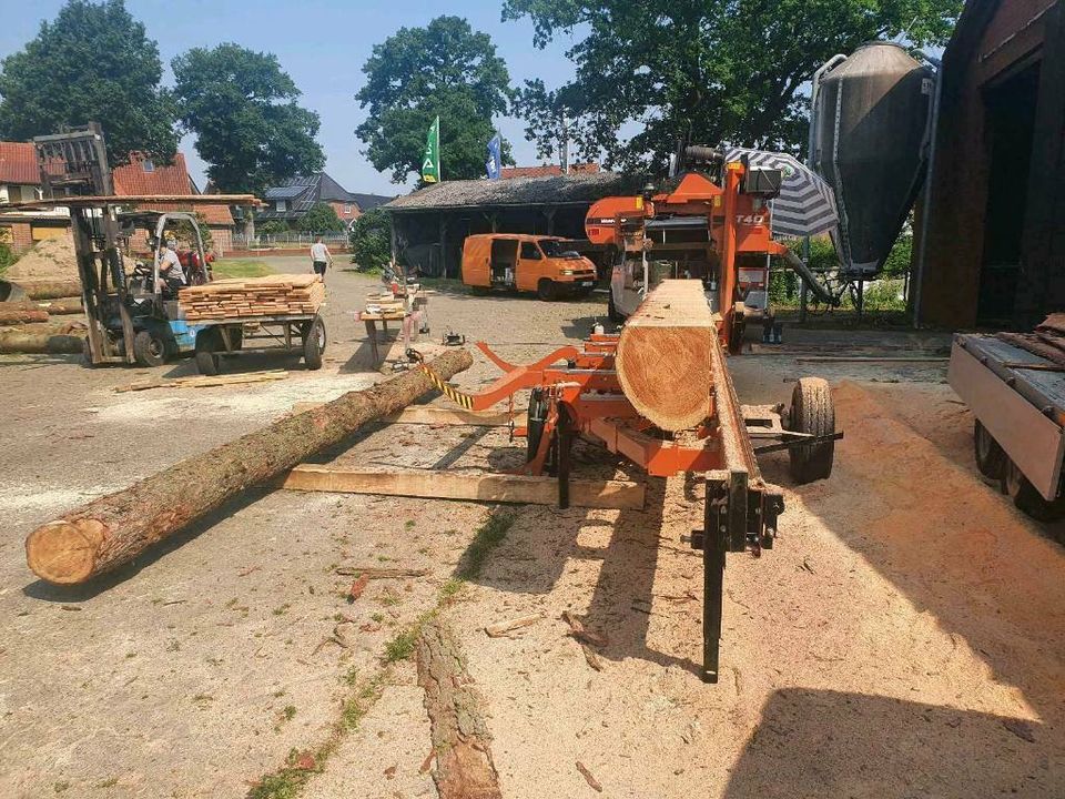 Mobiles Sägewerk Wood-Mizer Lohnschnitt Bretter Bohlen Kanthölzer in Kutenholz