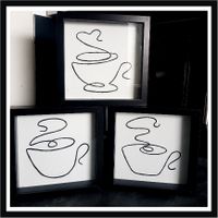 3er Set 3D Rahmen Kaffee-Liebe schwarz weiss Bayern - Hof (Saale) Vorschau