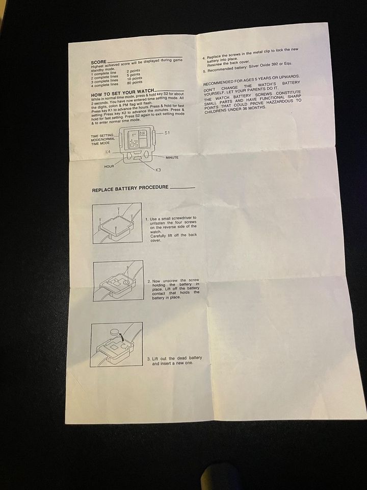 NINTENDO TETRIS GAME WATCH OVP VON 1991 in Weil am Rhein