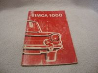 Simca 1000 1971 Betriebsanleitung / mit Special und Rallye 1 Bayern - Weidenberg Vorschau