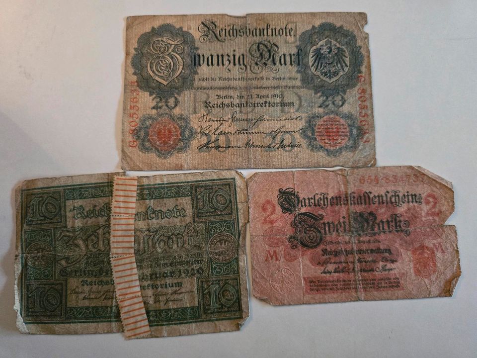 114 Jahre alte Reichsmark Reichsbanknote in Hohe Börde