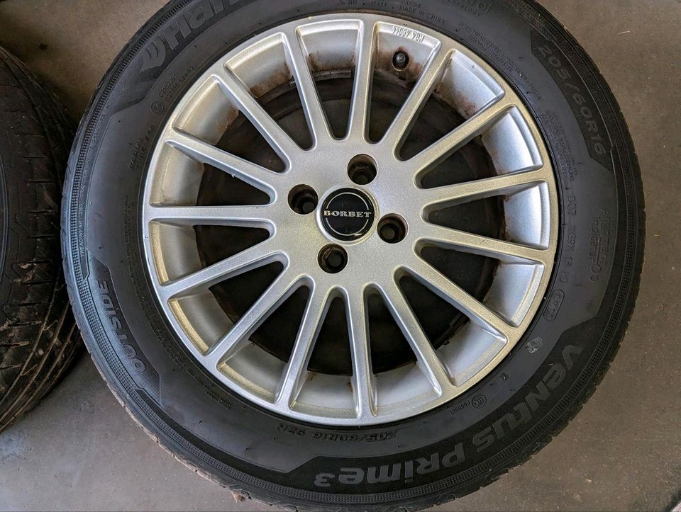 Renault Scenic Alufelgen Set Borbet auf Hankook 205/60 R16 92H in Delmenhorst