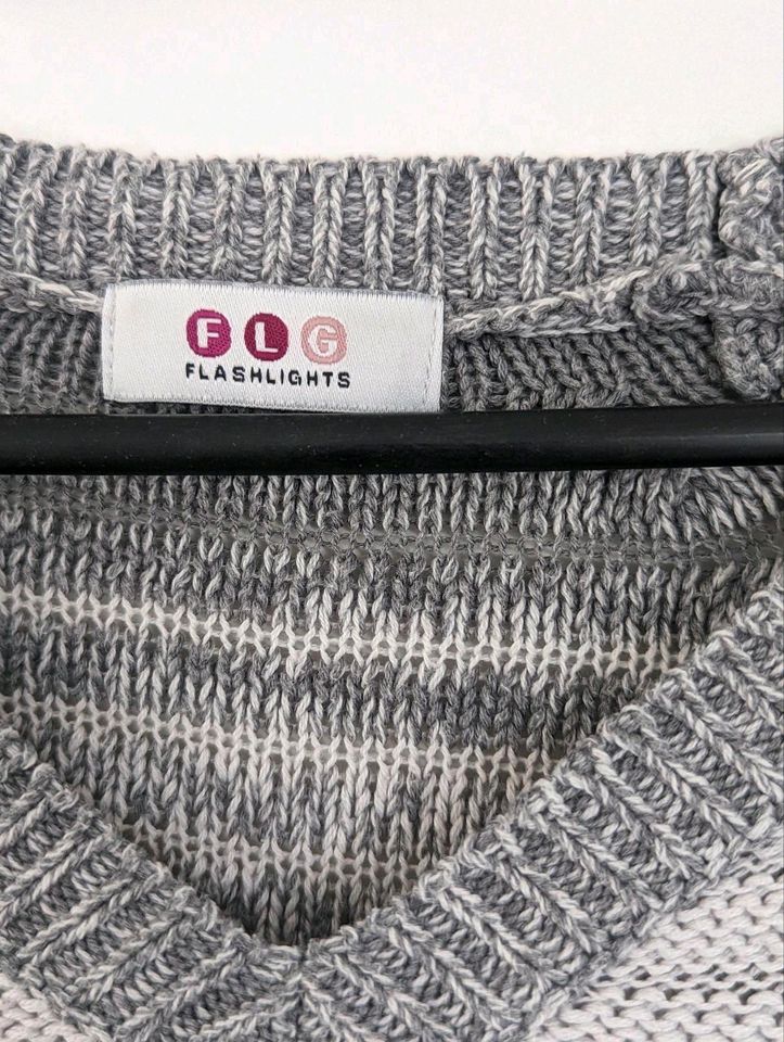 Strickpullover farbverlauf grau weiß von FLG 36/38 M in Ansbach