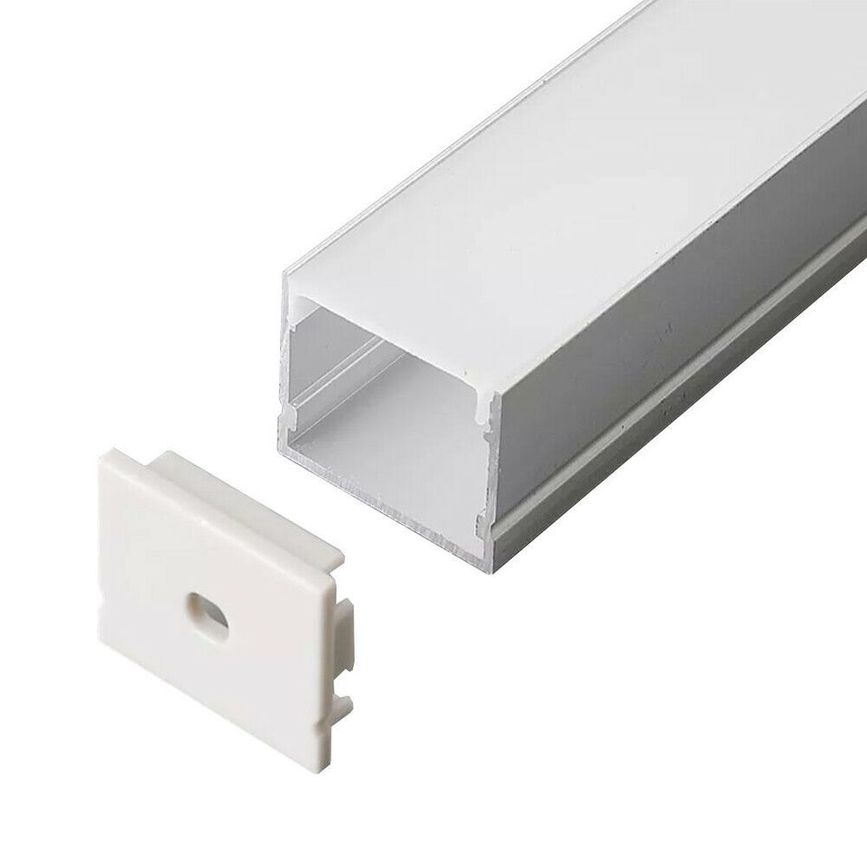 Alu Schiene Aluprofil Aluminium Profile Abdeckung für LED Strip in Bottrop