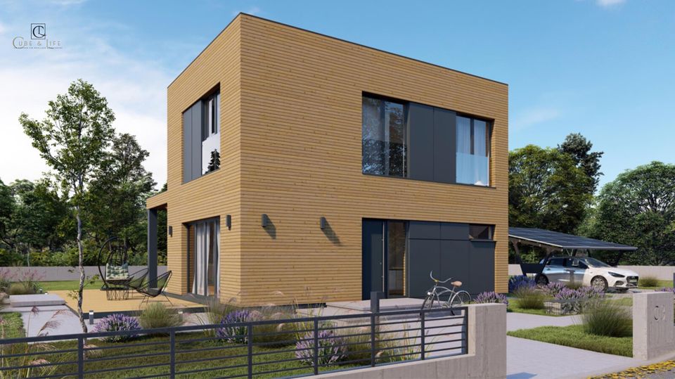 Modernes Modulhaus mit praktischer Raumaufteilung und stilvollem Design in Altenmoor