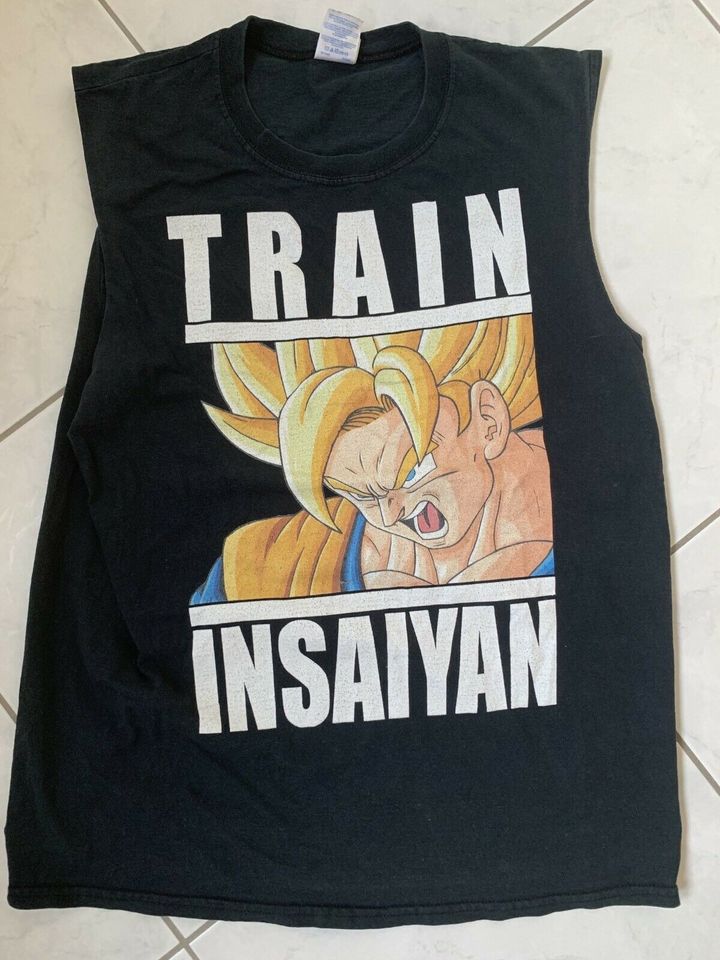 Gym Tank Top T-Shirt Fitness DragonBallZ Train Insaiyan Gr. L in Blaubeuren