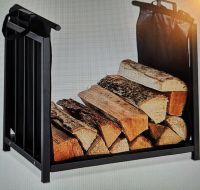 Holzregal, Brennholzhalter mit Tasche, Stahl, 50 x 51 x 37 cm Nordrhein-Westfalen - Schwerte Vorschau