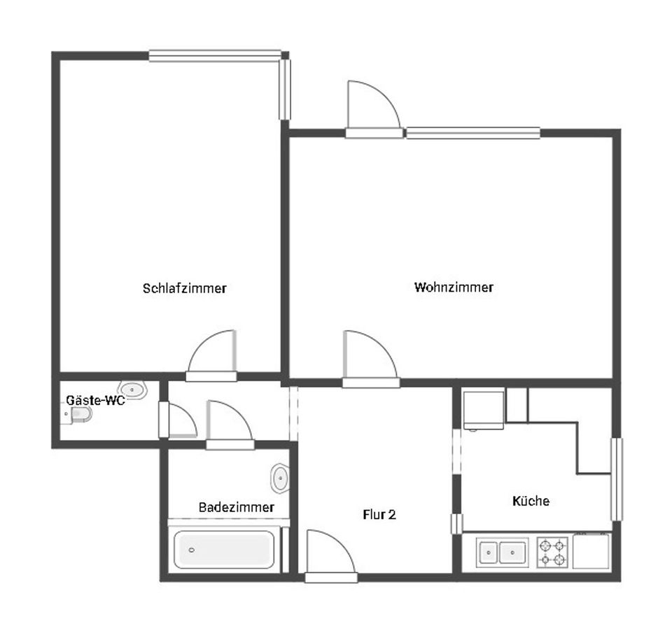 2-Zimmer-Wohnung in ruhiger Lage mit Südbalkon und toller Aussicht sowie Schwimmbad und Sauna in Estenfeld