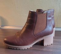 Neuwertige Tamaris Leder Chelsea Boots Stiefelette gr.41 braun Nordrhein-Westfalen - Enger Vorschau