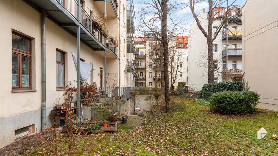 Wohnung mit 2 Zimmern im Erdgeschoss in beliebter Lage von Leipzig in Leipzig