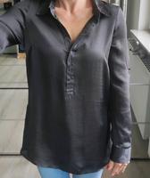 Bluse Longbluse dunkelblau Gr. S Satin Baden-Württemberg - Pfullingen Vorschau