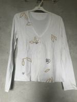 Shirt Jäckchen von just B. Creme Beige Pailletten Silber Größe 34 Nordrhein-Westfalen - Brilon Vorschau