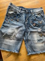 Jeans Shorts  Italy Style mit Strass Hessen - Weinbach Vorschau