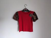 Rotes Shirt Top T-Shirt mit Blume Mesh Fishbone 38 M y2k 2000er Niedersachsen - Oyten Vorschau